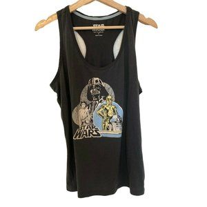 Star Wars Movie Gray Sleepwear Pajama Tank Top Graphic Top Women's Size XL